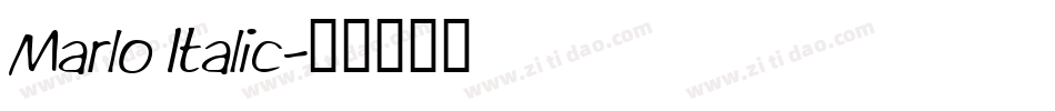 Marlo Italic字体转换